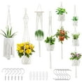 thumbnail image 1 of Macrame Plant Hangers, 6Pack Hanging Planters for Indoor Plants w/ 6 Set Hangers Kit Handmade Macromay Plant Hangers Indoor Flower Pots Holder Stand for Boho Home Décor (POTS NOT Included), 1 of 14
