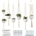 thumbnail image 1 of Macrame Plant Hangers Indoor Macrame Hanging Planters for Indoor Plants - 6 Pack Hanging Plant Holders Indoor Hanging, Macromay Plant Hangers for Indoor Plant Hanger, 1 of 9