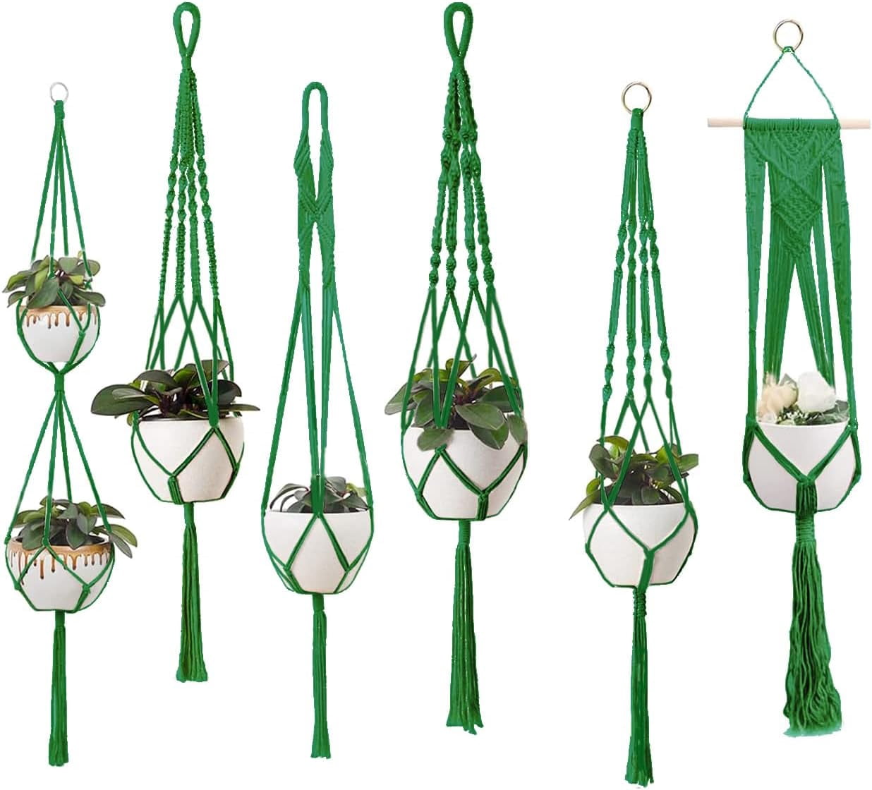 Macrame Plant Hangers Indoor Macrame Hanging Planters for Indoor Plants ...
