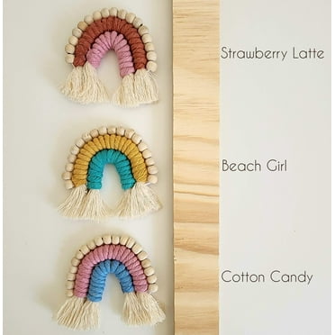 Macrame Rainbow Brooch Pin