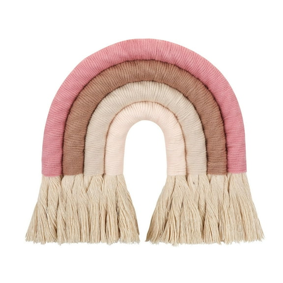 Macrame Rainbow Wall Hanging Home Decoration Boho Room Decor Hand-woven Tapestry