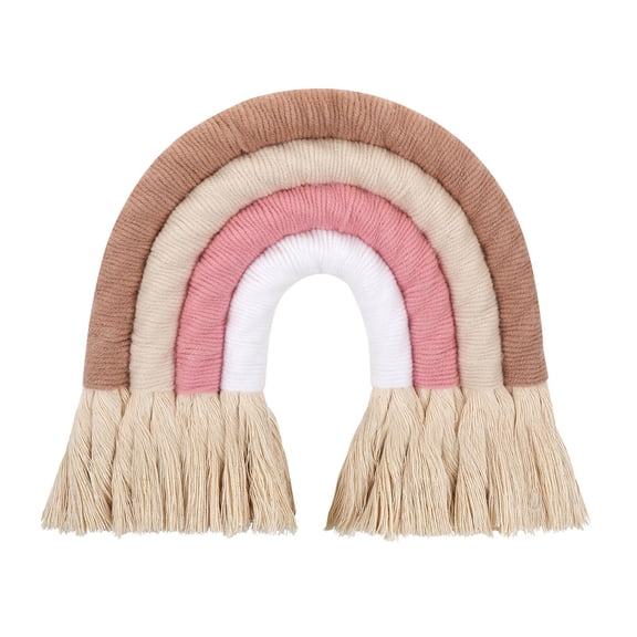 Macrame Rainbow Wall Hanging Home Decoration Boho Room Decor Hand-woven Tapestry