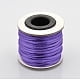 Macrame Rattail Chinese Knot Making Cords Round Nylon Braided String Threads Satin Cord Mauve 2mm 10.93 yards(10m)/roll
