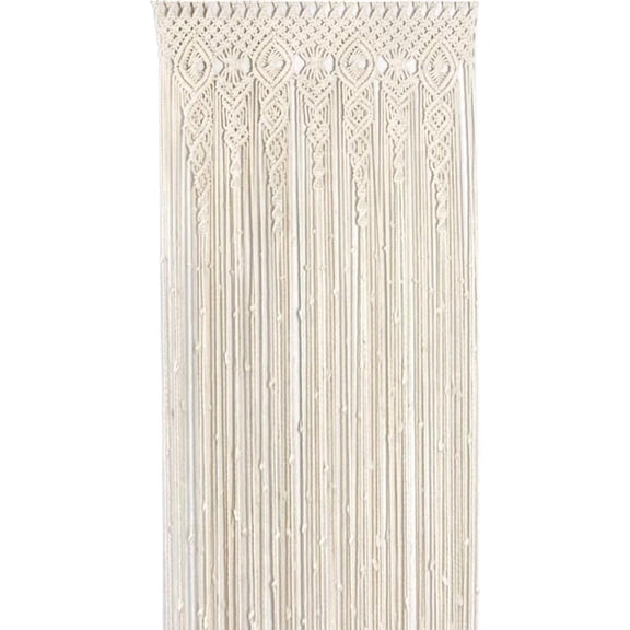 Macrame Style Curtains for Doorway Window, Large Macrame Wall Hanging, Handmade Curtains for Living Room Bedroom, Wedding Backdrop Bohemian Home Decor, 37.05"W x 78.00"L for 1 Pack