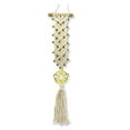 thumbnail image 1 of Macrame Wall Art Lotus Flower with Brass Bells - Boho Home Décor 29", 1 of 5
