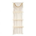 thumbnail image 1 of Macrame Wall Hanging 3-Tier Floating Wall Shelves for Bedroom, Bathroom, Nursery, Boho Wall Decor Shelves for Plant Pot, 1 of 8