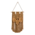 thumbnail image 1 of Macrame Wall Hanging, Boho Woven Wall Hanging Tapestry,Handcrafted Woven Leaves and Tassel Wall Decor for Living Room Bedroom Dorm Nursery Wedding Decoration, Idea Gift, Multicolor(Orange,23.6x13.7"), 1 of 7