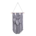 thumbnail image 1 of Macrame Wall Hanging, Boho Woven Wall Hanging Tapestry,Handcrafted Woven Leaves and Tassel Wall Decor for Living Room Bedroom Dorm Nursery Wedding Decoration, Idea Gift, Multicolor(Grey,23.6x13.7"), 1 of 6