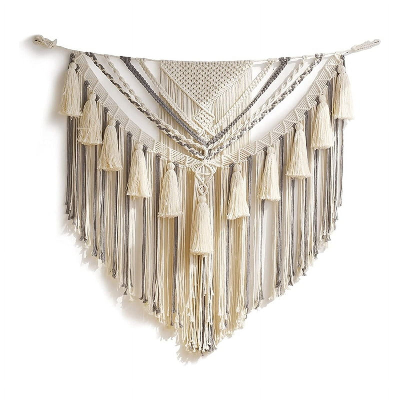 Macrame Wall Hanging, Large Macrame Tapestry Wall Art, Boho Woven Yarn Tapestry, Above Bed Wall Decor for Home