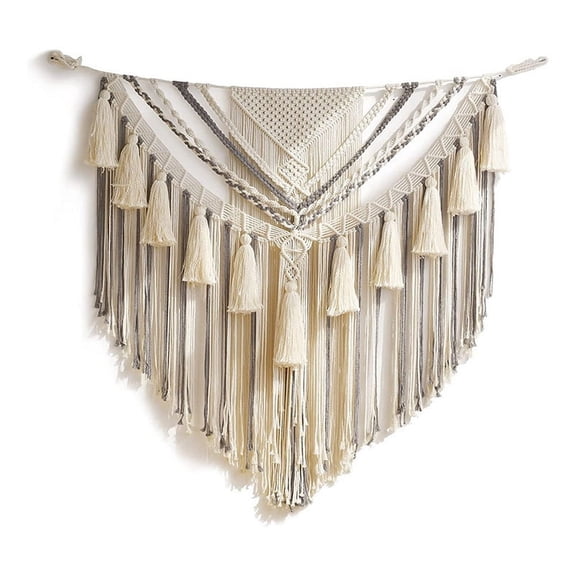 Macrame Wall Hanging, Large Macrame Tapestry Wall Art, Boho Woven Yarn Tapestry, Above Bed Wall Decor for Home