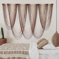 thumbnail image 1 of Macrame Wall Hanging Pink Dip-Dyed Large Macrame Wall Decor For Living Room Boho Fiber Art 57" W x 41" L, 1 of 8
