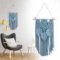 thumbnail image 1 of Macrame Wall Hanging Verdsylv Cotton Rope Tassel Hanging - Hand Woven Tapestry with Leaf Design, Boho Living Room & Bedroom Wall Decor, Macrame Art & Gift, Cozy Home & Dorm Decoration, Blue, 1 of 7