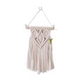 thumbnail image 1 of Macrame Wall Hanging, White Wall Art, Small Woven Tapestry Boho Wall Decor for Bedroom Living Room Nursery Dorm Room Gallery, 1 of 8
