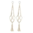 thumbnail image 1 of Macrame Wall-mounted Plant Hanger Hanging Rope Basket 21.7 Inch Length 2 Pcs, 1 of 7