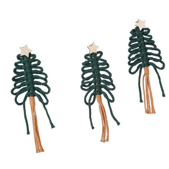 Macrames Christmas Wall Decorations Christmas Tree Ornament Bohemians Wall Decors for Xmases Holiday Party Decors