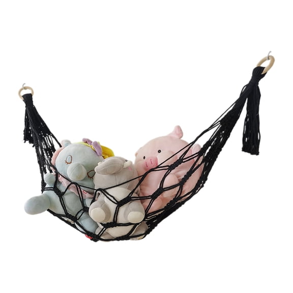 Macrames Corner Toy Net for Stuffed Organization Hanging Display Holder