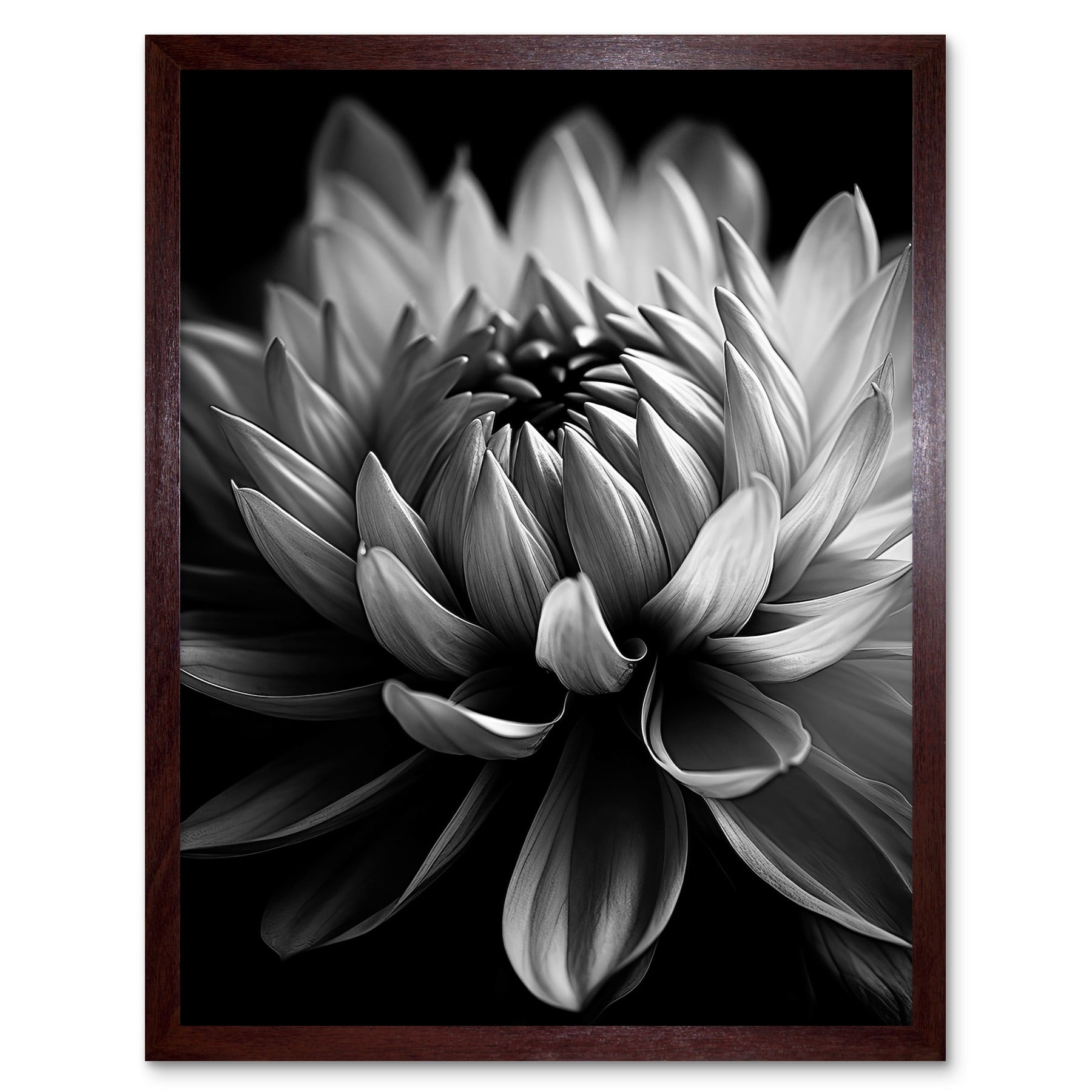 30x30 Frame Black With White Picture Mat For 30x30 Print - Or 34x34 Art  Without the Photo Mat 