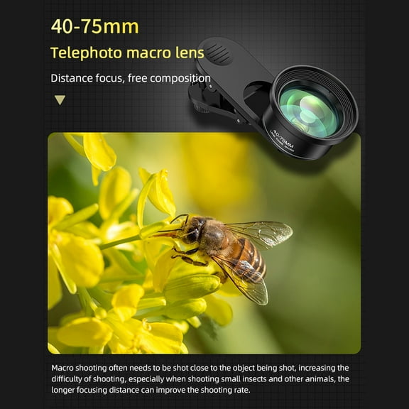 Macro Lens,Clip Compatible With 10x Universal With Android 15/14/13/12 Definition Compatible With Android Lens 4k Camera Lens With Ro Lens Android 15/14/13/12 Max/xr/x/8 Bortt Eryue Cometx