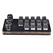Mechanical Keyboard 14 Keys Keyboard with 3 Knob Design Professional Programmable Keypad for Gaming