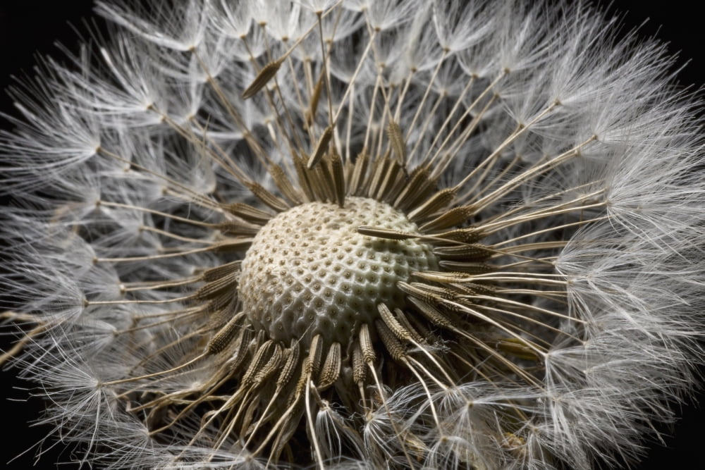 Macro View Of A Dandilion Flower Gone To Seed Alaska Canvas Art - Hal Gage Design Pics (38 x 24)