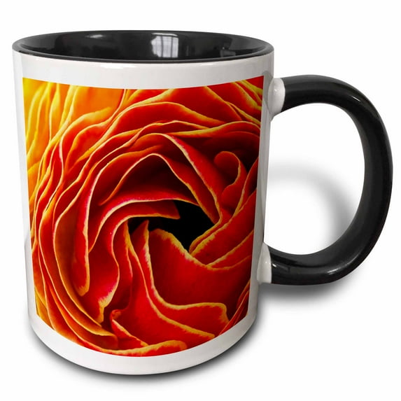 Macro flower abstract at Flower Fields in Carlsbad, CA 15oz Two-Tone Black Mug mug-207319-9