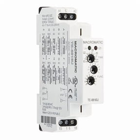 Multifunction Time Delay Relay, Square, Multi Function, 10 Functions 12 to 240V AC/DC, SPDT