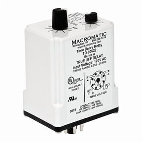 Single Function Time Delay Relay, Octal, Off Delay, 1 Functions 120V AC/DC, DPDT TR-60622