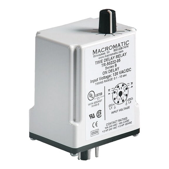 Macromatic SinFunTimeDelayRelay, 24VAC/DC, 8Pins TR-50228-14