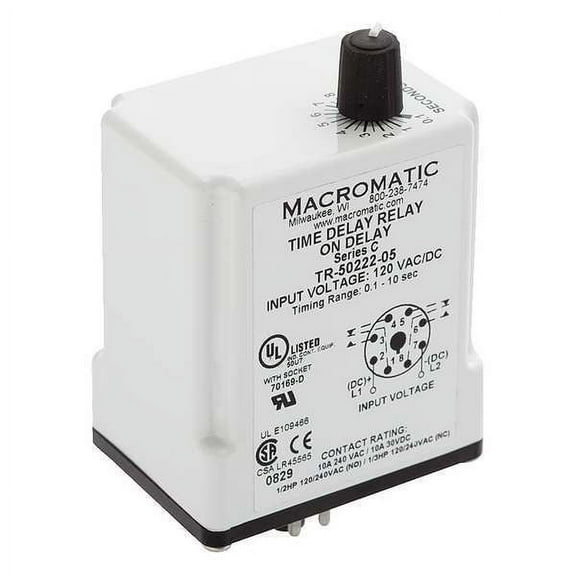 Macromatic SinFunTimeDelayRelay, 240VAC, 8Pins TR-50226-10