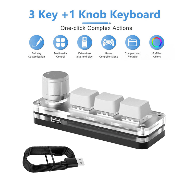 Macropad Macro Mechanical Keyboard RGB Mini Gaming Custom Programming ...