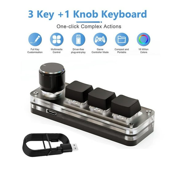 SIKAI CASE Macro Mechanical Keyboard,12-Keys Gaming Keyboard Fully ...