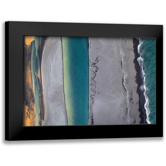 Macua, Gerald 14x11 Black Modern Framed Museum Art Print Titled - Icelandic Coastline