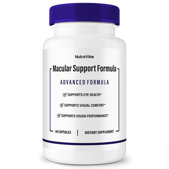 Macular Support Formula Capsules Daily Eye Care with Original Blend to Support Visual Wellness, Eye Comfort & Healthy Vision | Just 2 Gentle, Easy-to-Swallow Pills (60 Capsules)