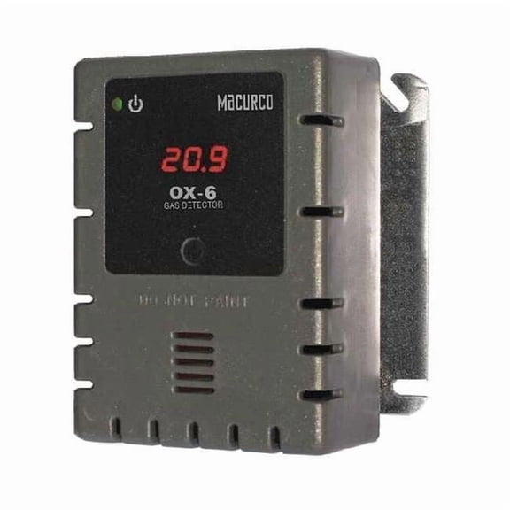 Macurco Fixed Gas Detector,O2,900 sq. ft. OX-6