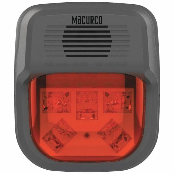Macurco Horn Strobe Alarm,4-3/4" L,2" W,LED HS-R