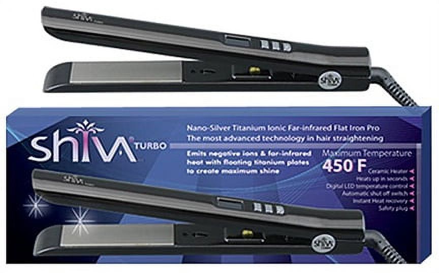 SILKOLOGY Macvoil Shiva Turbo Nano-Titanium Far-Infrared Flat Iron - 1 inch ( 1 inch plates)