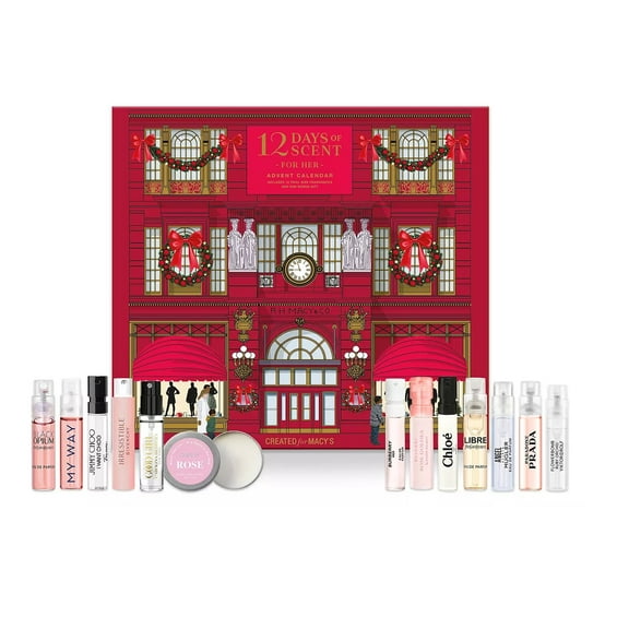Macy's 12 Days of Scent for Her Advent Calendar, 12 Trial Size Fragrances and 1 Bonus Gift