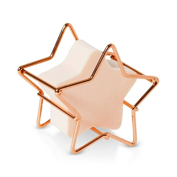 Macys Beauty Collection Cosmetic Star Shaped Sponge & Holder Pink