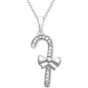 macy’s diamond candy cane 18″ pendentif collier