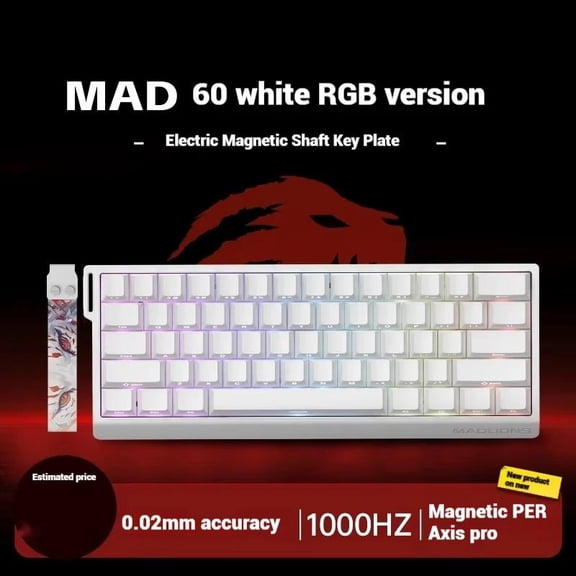 Mad 60he Mad 68he Wired Mechanical Keyboard Gaming Magnetic Switch RT 0.02mm 0.04mm 8K Polling Rate RGB Hotswap Keyboard