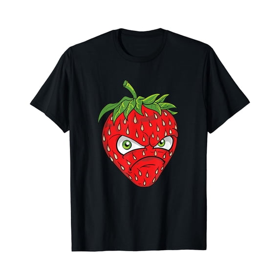 Mad Angry Strawberry Exotic Fruit for Men Kids Women Gift T-Shirt ...