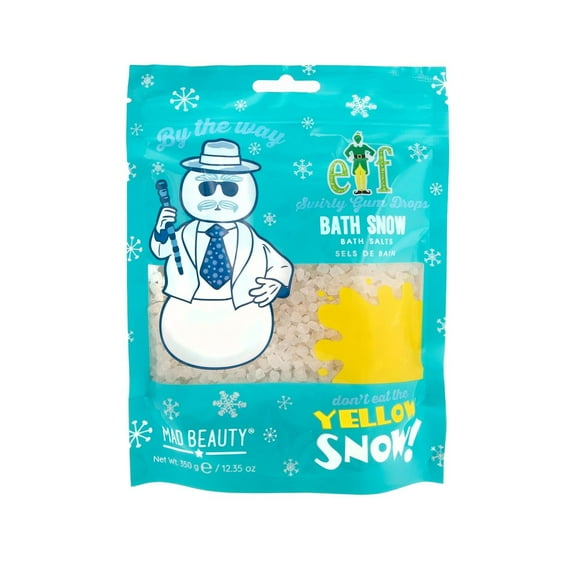 Mad Beauty ELF Bath Snow Bath Salts  Relaxing Soak, Kids & Adult Spa Gift, Holiday & Novelty Bath Product