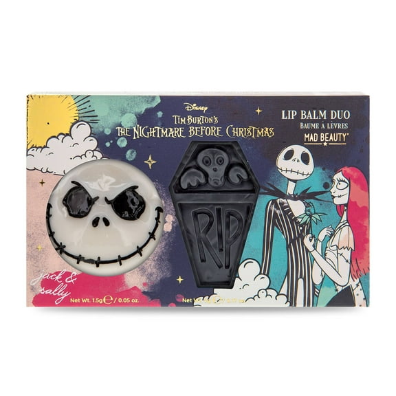 Mad Beauty Nightmare Before Christmas Mystic Lip Balm Duo, Vanilla, Plum Scent