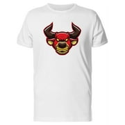 Mad Bull, Red Angry Bull T-Shirt Men -Image by Shutterstock, Male x-Large