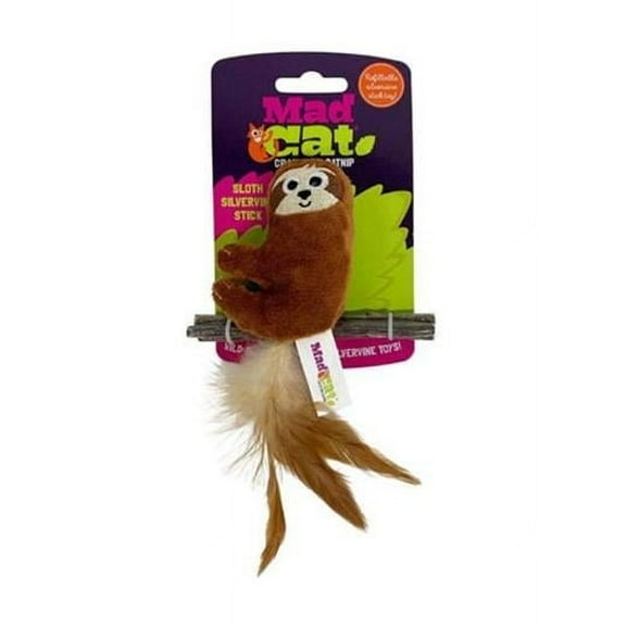 Mad Cat 780824152061 Sloth with Silvervine Cat Toy - Small