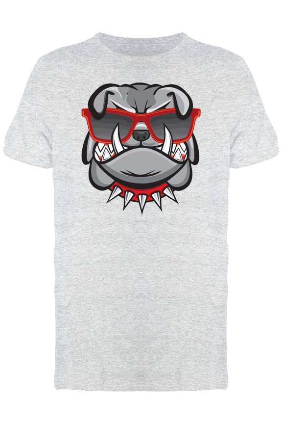 Mad Dog With Retro Glasses T-Shirt Men -Image by Shutterstock, Male x-Large
