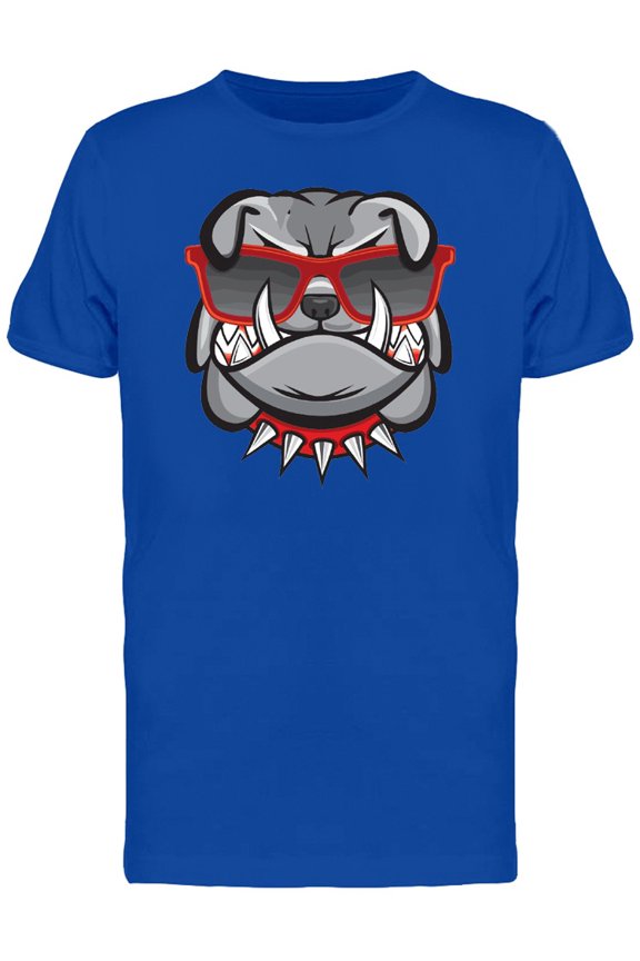 Mad Dog With Retro Glasses T-Shirt Men -Image by Shutterstock, Male x-Large