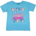thumbnail image 1 of Girls Sonic The Hedgehog Graphic Short Sleeve T-Shirt Featuring Sonic & Amy- Sizes XS-XL, 1 of 7