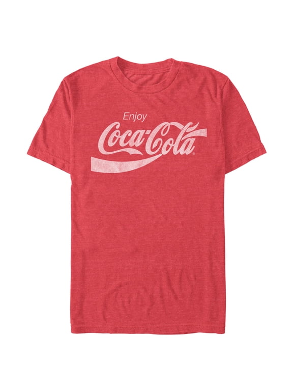 Mens Coca Cola Enjoy Classic Logo Distressed T Shirt