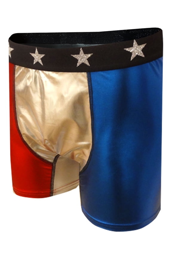 Mens American Flag Patriotic Boxer Briefs (Small)